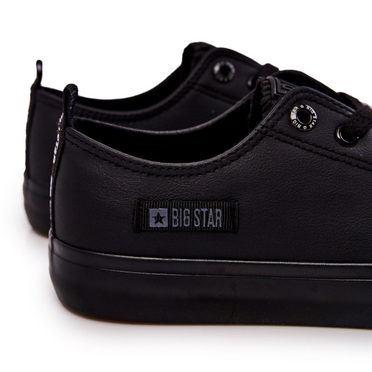 Sneakers Basse da Uomo in Pelle Big Star KK174009 Nere nero 1