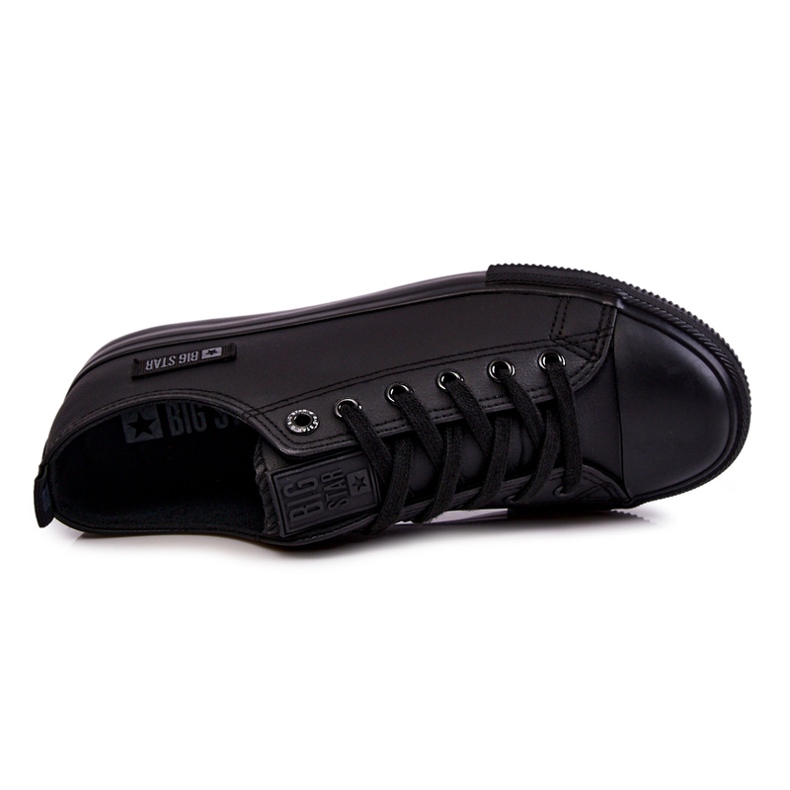 Sneakers Basse da Uomo in Pelle Big Star KK174009 Nere nero 3