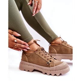 Scarpe sportive in pelle scamosciata Big Star KK274511 Beige 3
