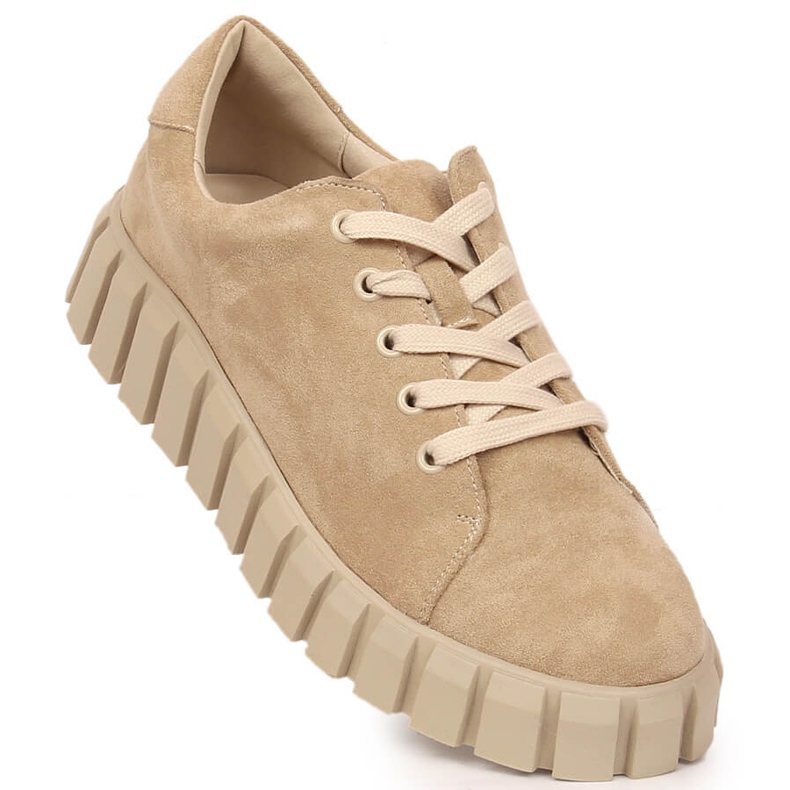 Potocki SZ12005 zeppa in camoscio beige 1
