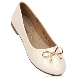 Ballerine da bambina laccate bianche Vinceza OCA23-2257 bianco 1