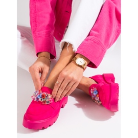Vinceza scarpe da donna rosa con cristalli 1