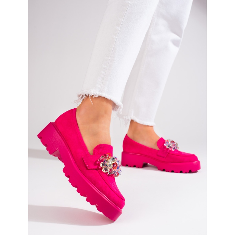 Vinceza scarpe da donna rosa con cristalli 2