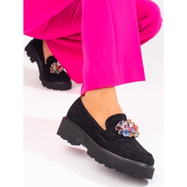 Vinceza scarpe da donna nere con cristalli nero 1