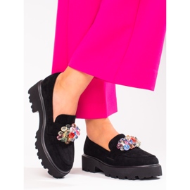 Vinceza scarpe da donna nere con cristalli nero 2