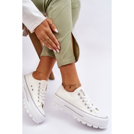 Sneakers Platform in tessuto Big Star LL274150 Bianche bianco 1