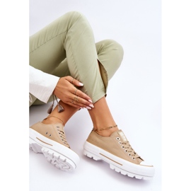 Sneakers Platform in tessuto Big Star LL274154 Beige 2