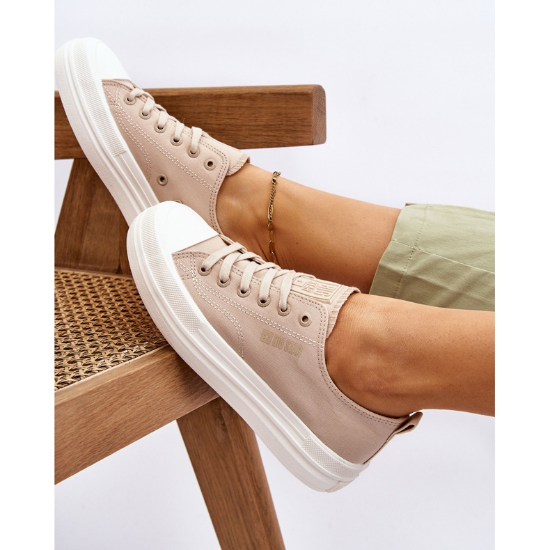 Sneakers basse con lacci Big Star LL274969 Beige 2