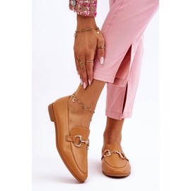 PG1 Mocassini da donna classici con abbellimento Jamie color cammello beige 1