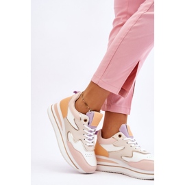 PG1 Scarpe sportive in pelle bianca e beige Roen alla moda bianco 2
