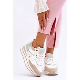 PG1 Scarpe sportive in pelle bianca e beige Roen alla moda 1