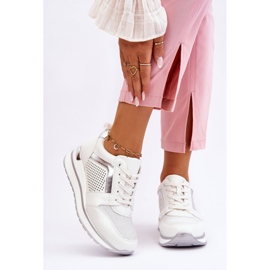 PG1 Scarpe sportive con zeppa bassa in pelle Braylen bianca bianco 1