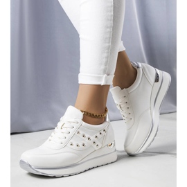 PA1 Sneakers bianche con suola spessa di Mely bianca 1