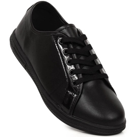 Scarpe sportive da donna in pelle nere Filippo DP3508/23 nero 1