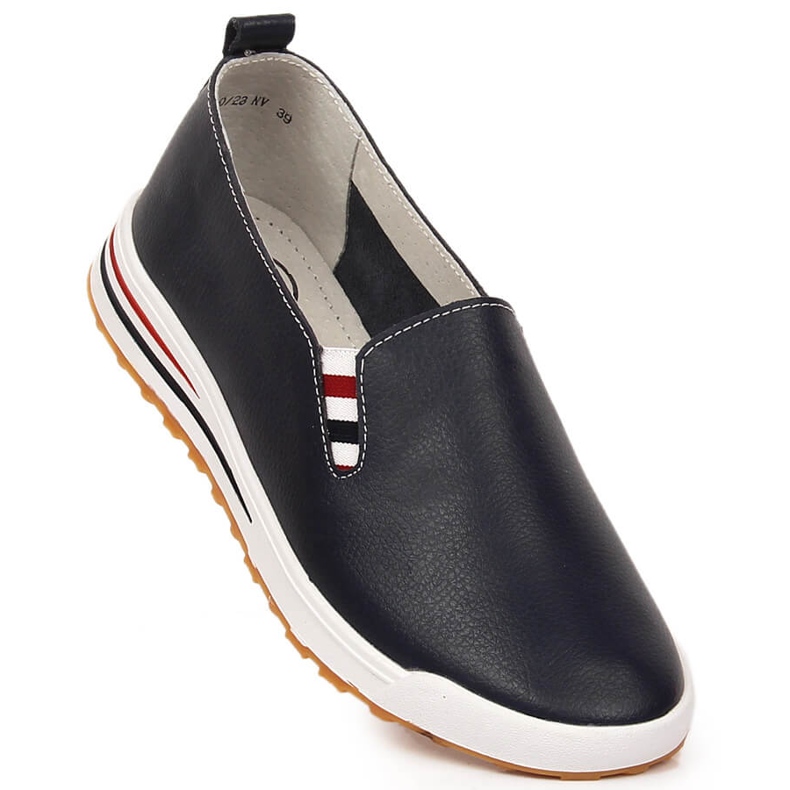 Sneakers slip-on da donna in pelle blu navy Filippo DP3510/23 1