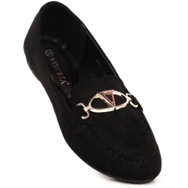 Mocassini da donna in camoscio nero Vinceza 2227 1