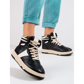 Sneakers alte nere Shelovet da donna nero 1
