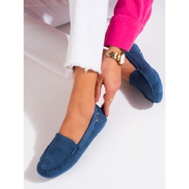 Goodin Mocassini Shelovet in pelle azzurra blu 1