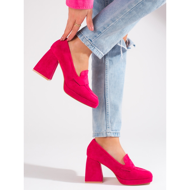 Vinceza Décolleté rosa con tacco alto di Vincez 2