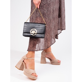 Sandali Vinceza in camoscio beige 2