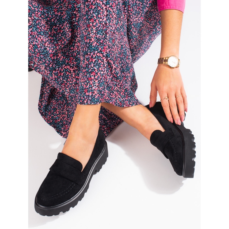 Scarpe Vinceza da donna in camoscio nero 1
