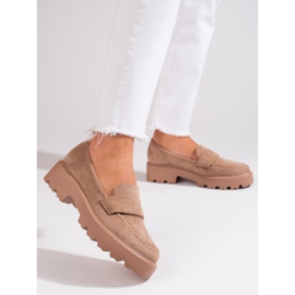 Scarpe Vinceza da donna in camoscio beige 1