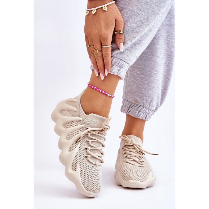 PG1 Sneakers Senza Lacci da Donna Beige Myles 1
