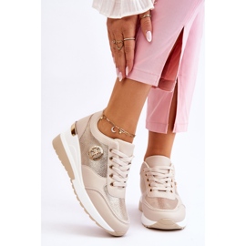 PG1 Sneakers con zeppa alla moda Beige Jaliyah 1