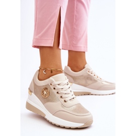 PG1 Sneakers con zeppa alla moda Beige Jaliyah 2