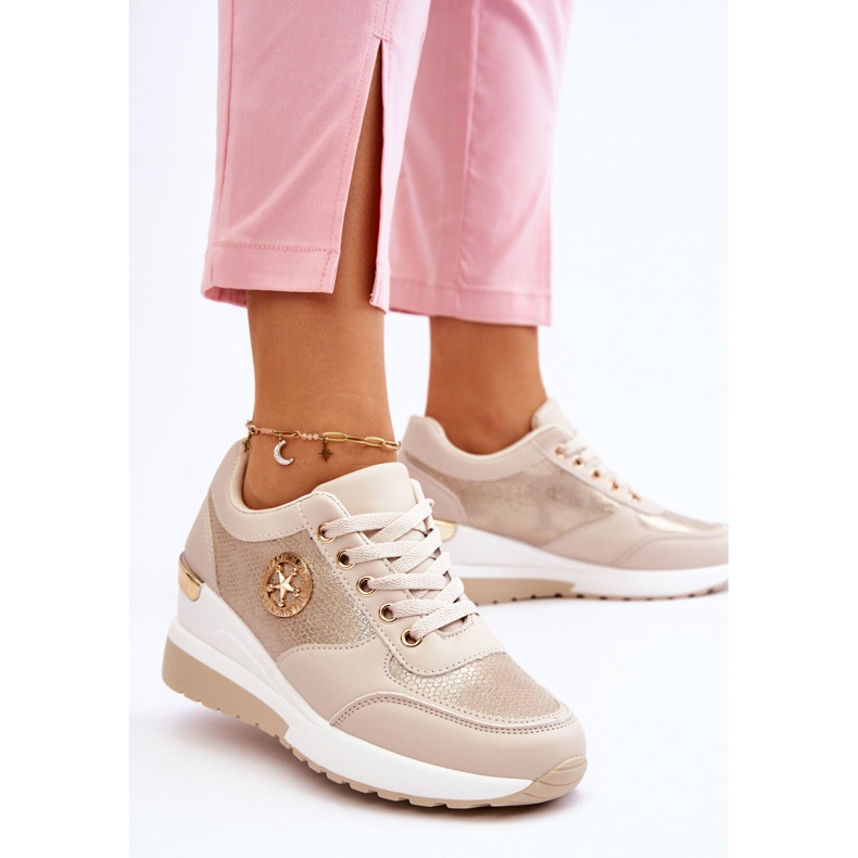 PG1 Sneakers con zeppa alla moda Beige Jaliyah 2