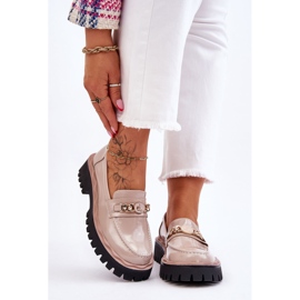 S.Barski Mocassini con plateau laccati Beige Ronin 1