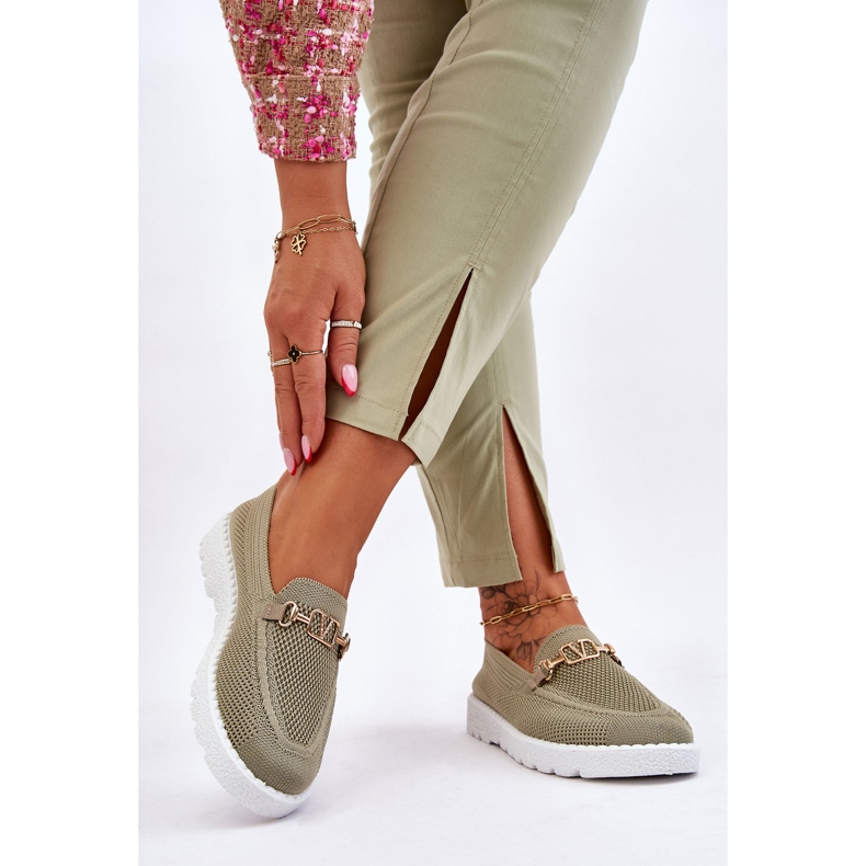 Sneakers Slip-On Da Donna Con Abbellimento Verde Alena 1