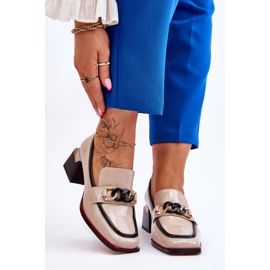 S.Barski Comode Décolleté Tacco Basso Beige Valenti nero 2