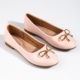 Vinceza Ballerina da bambina Shelovet laccata a polvere rosa 1