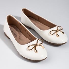 Vinceza Ballerine da bambina Shelovet bianco laccato 1