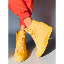 BM Sneakers Parks gialle con zeppa alla caviglia giallo 1