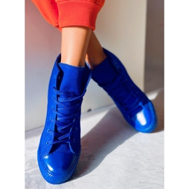 BM Parks Sneakers blu con zeppa alla caviglia blu navy 1