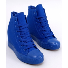 BM Parks Sneakers blu con zeppa alla caviglia blu navy 2