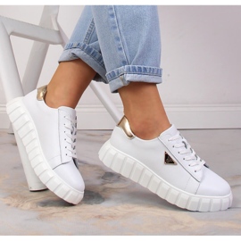 Scarpe da donna in pelle con plateau bianco Filippo DP4138/23 1