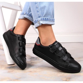 Sneakers Big Star LL274A208 in pelle ecologica nera con velcro nero 1