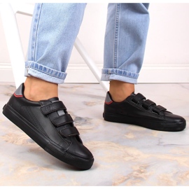 Sneakers Big Star LL274A208 in pelle ecologica nera con velcro nero 2
