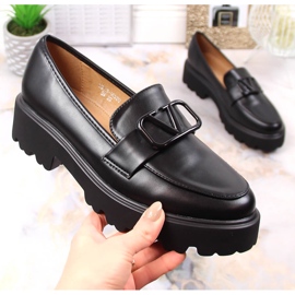 Scarpe da donna con tacco alto e plateau nero Vinceza 16380 1