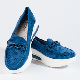 SHELOVET Mocassini con plateau Shlovet blu da donna 1