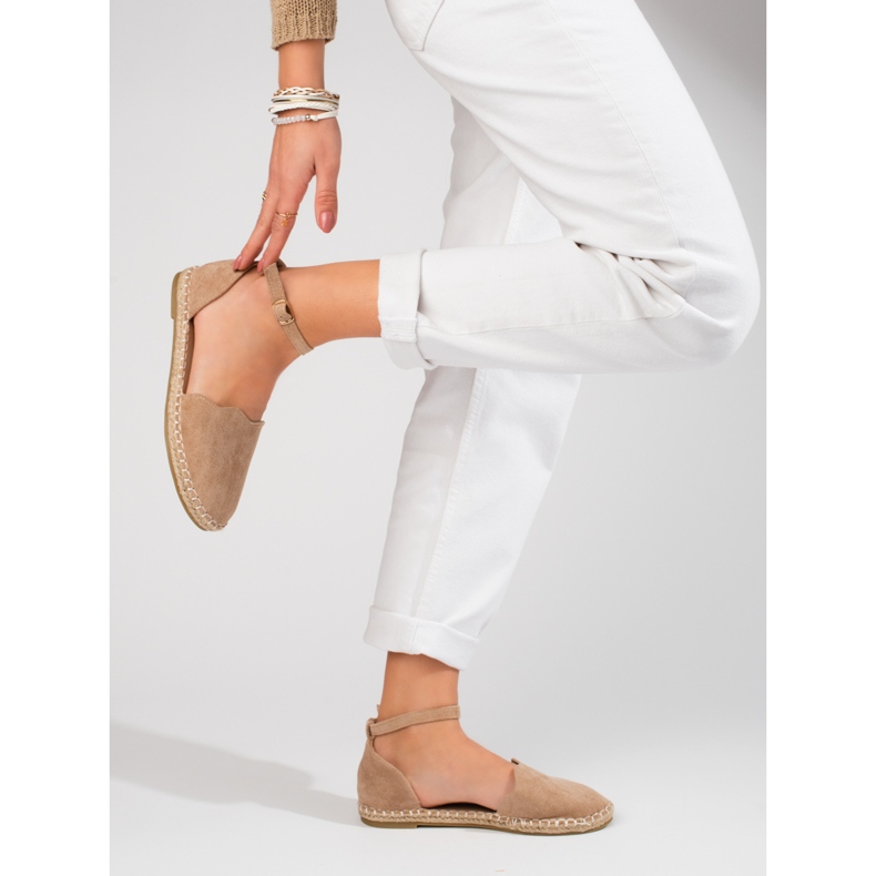 Espadrillas Vinceza da donna con fibbia beige 2