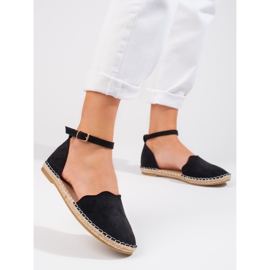 Espadrillas Vinceza da donna con fibbia nera nero 1