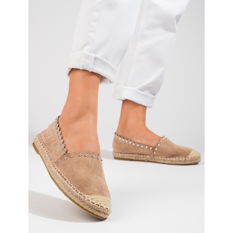 Espadrillas beige Vinceza da donna 1