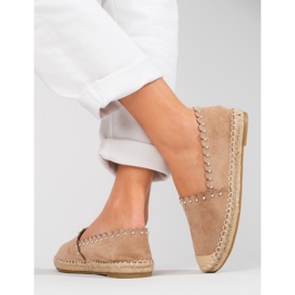 Espadrillas beige Vinceza da donna 2