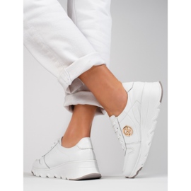 Sneakers Vinceza da donna in pelle bianca 2