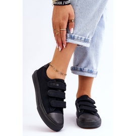 Sneakers classiche in tessuto con velcro Big Star LL274A204 nere nero 1