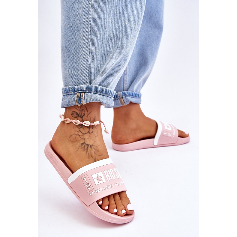 Pantofole Big Star Light da donna LL274730 Rosa chiaro 2
